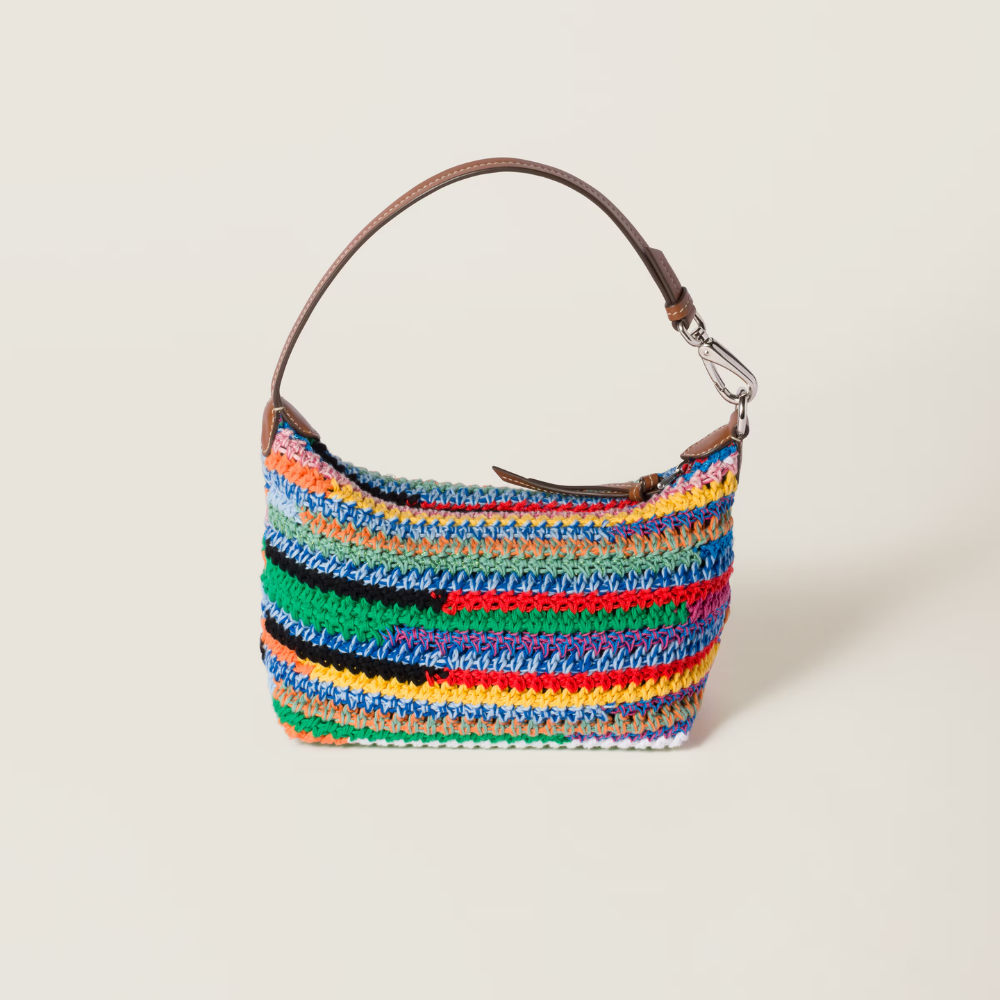 Miu Miu Multicolored Crochet Pouch