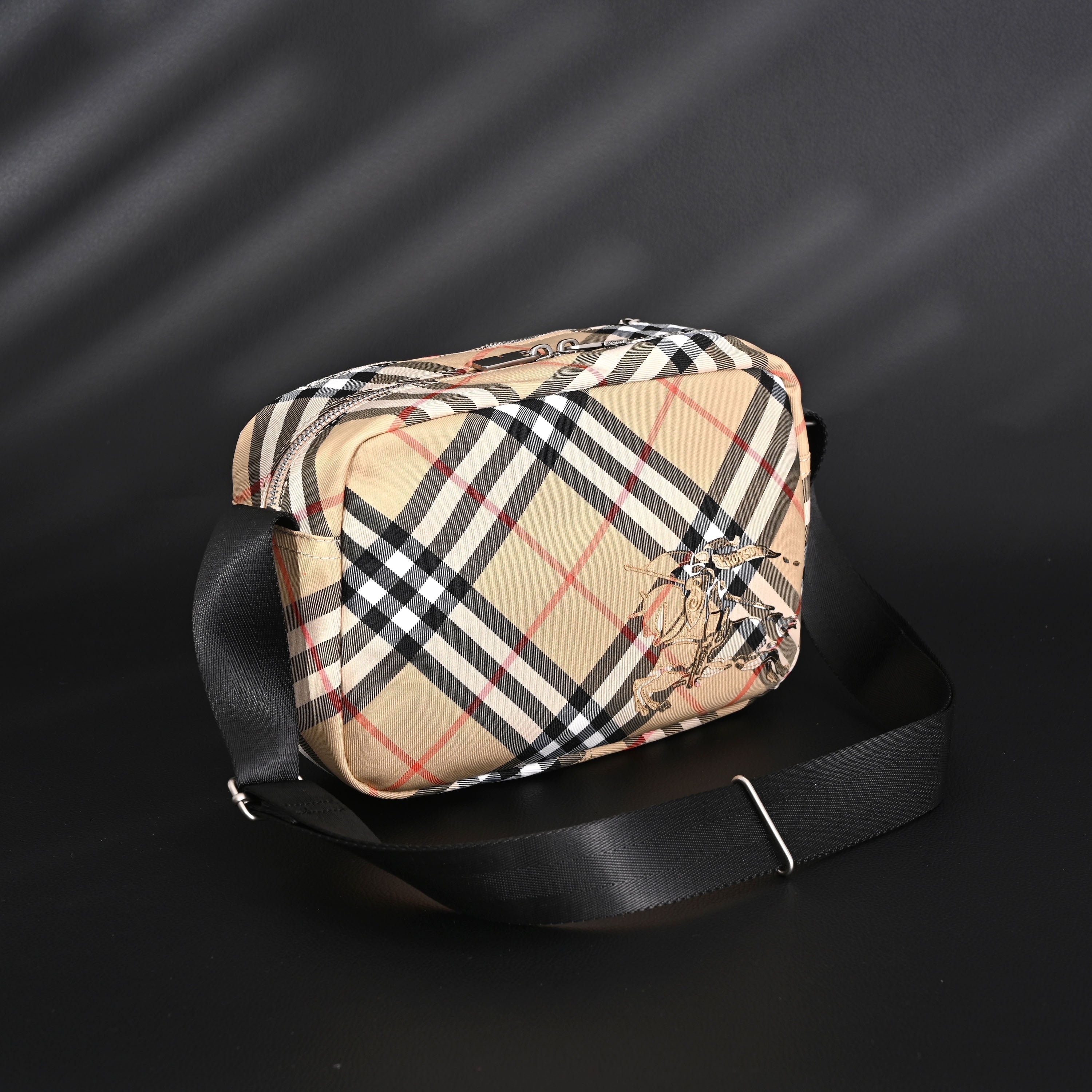 Burberry Vintage Check Canvas Crossbody Messenger Bag