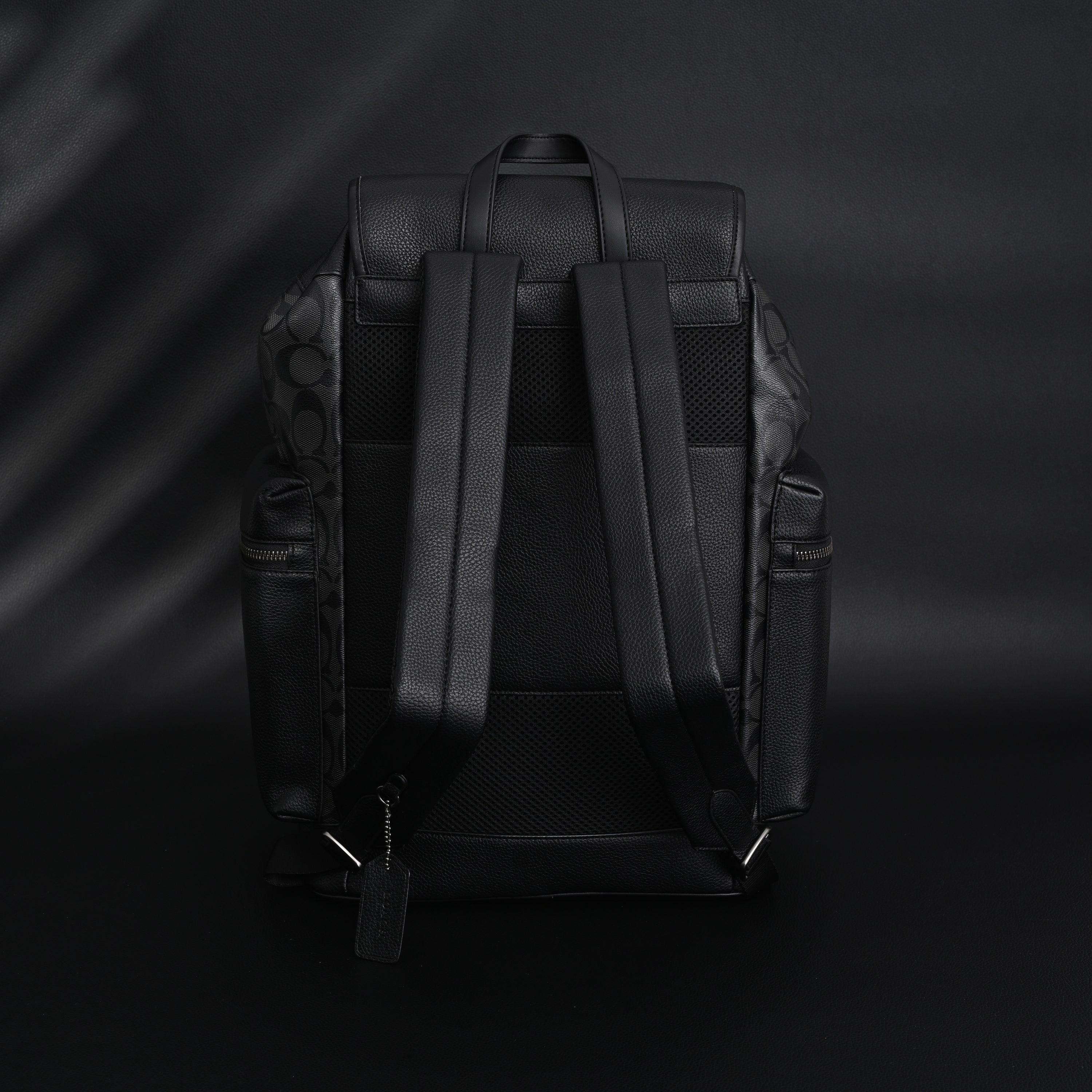 Coach Men’s Leather Backpack – Black Signature Canvas